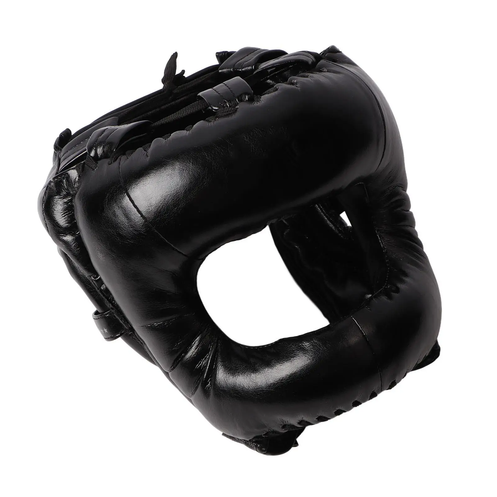 Adjustable Black Boxing Headgear with Full Coverage & Comfortable Hook and Loop Design - Perfect for kids ' for training