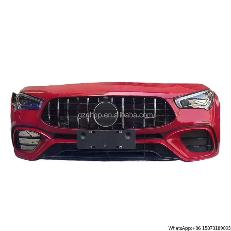 

Высококачественный комплект кузова переднего бампера с решеткой радиатора в сборе для CLA W118 X118, обновленная оплата бампера TT