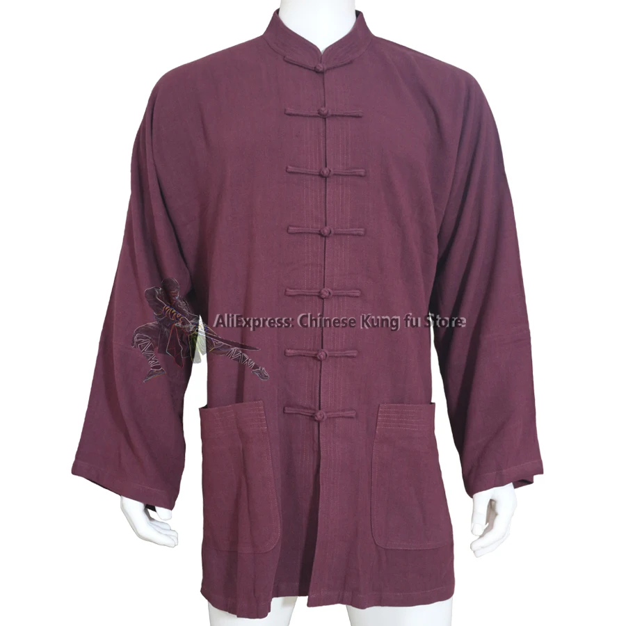 

Soft Thick Cotton Tai Chi Kung fu Jackets Martial arts Wing Chun Training Coat Wushu Meditation Clothing 20 Colors
