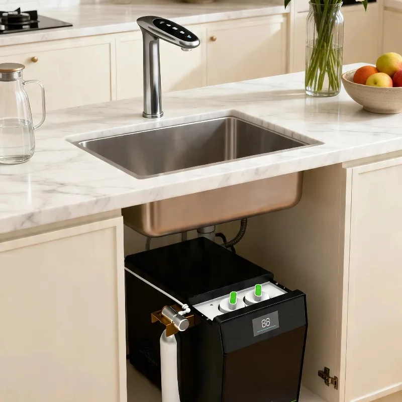 【Best Selling】All-in-one Electric Sparkling Water Faucet With Ice Hot & Purified Water-Household Use Smart & Eco-Friendly