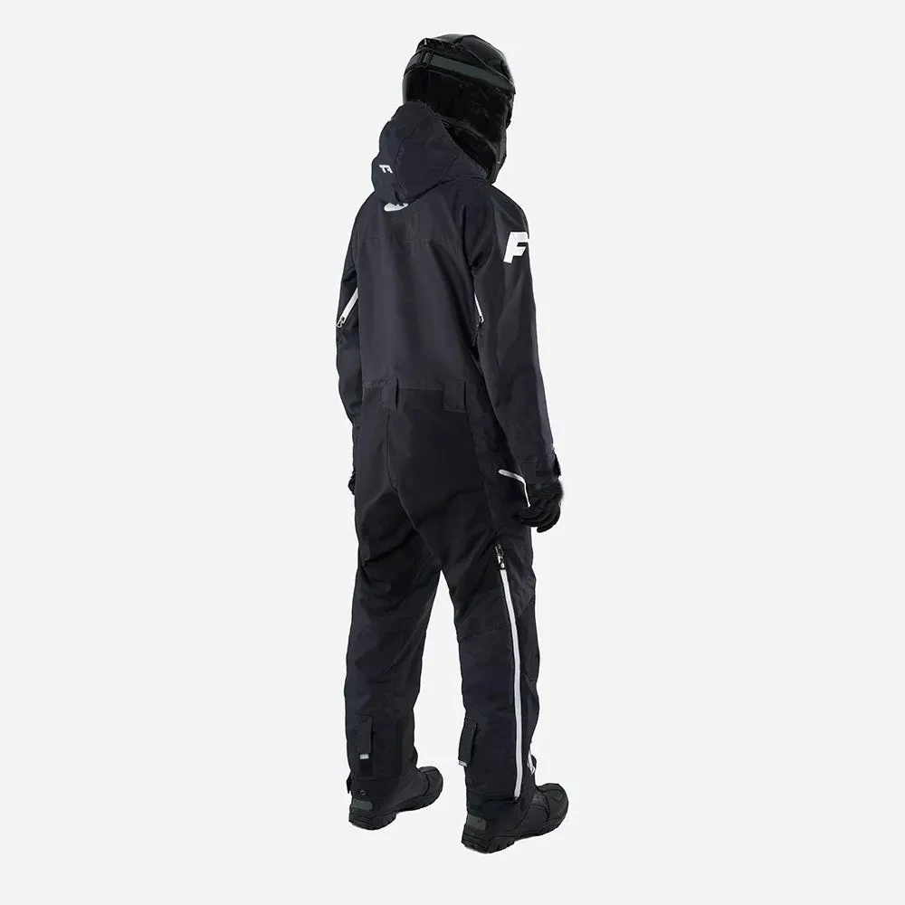 Overalls For Men One-Piece Hard Shell Ski Suit Inside Cotton Keep Warm Hood Coat Waterproof Ourdoor Sport Winter Clothes Set