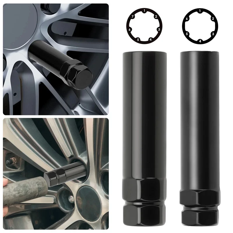 

Small 6 Spline & 7 Spline Sockets Fuel Rim Lug Nut Key Wrench For Aftermarket Lugnuts 14X1.5, 14X2.0, 12X1.5, 12X1.25