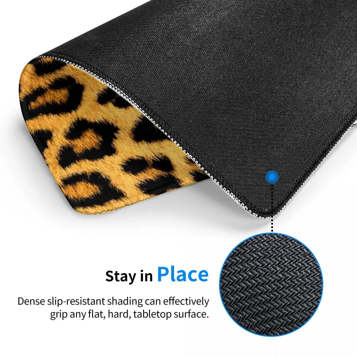 Leopard Print Mouse Pad Gamer PC Laptop Mats Keyboard Carpet Computer Gaming Office Accessories Desk Mat 7x9 in 22x18 cm