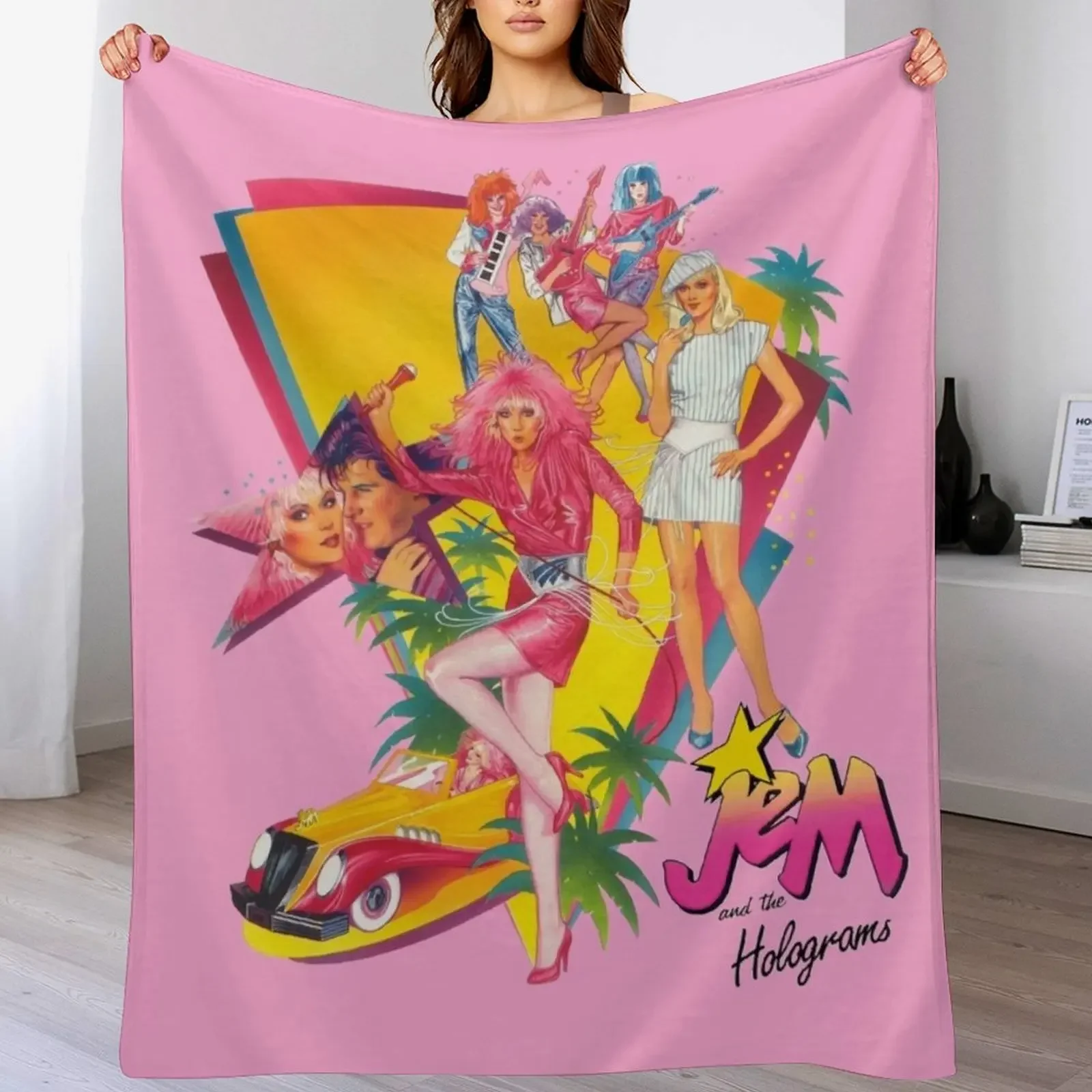 

Jem and the Holograms Throw Blanket Long Lasting Soft Plush Blanket for Daily Use