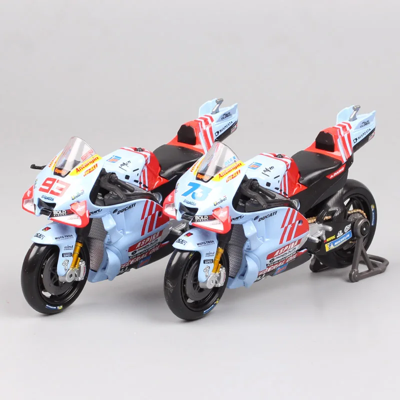 Maisto Gresini Racing GP 2024 w skali 1/18 # 93 Marc Marquez (lub: Marc Marquez, numer 93) # 73 Model motocykla Alex Diecast, motocykl Ducati, miniaturowe zdjęcia, prezent