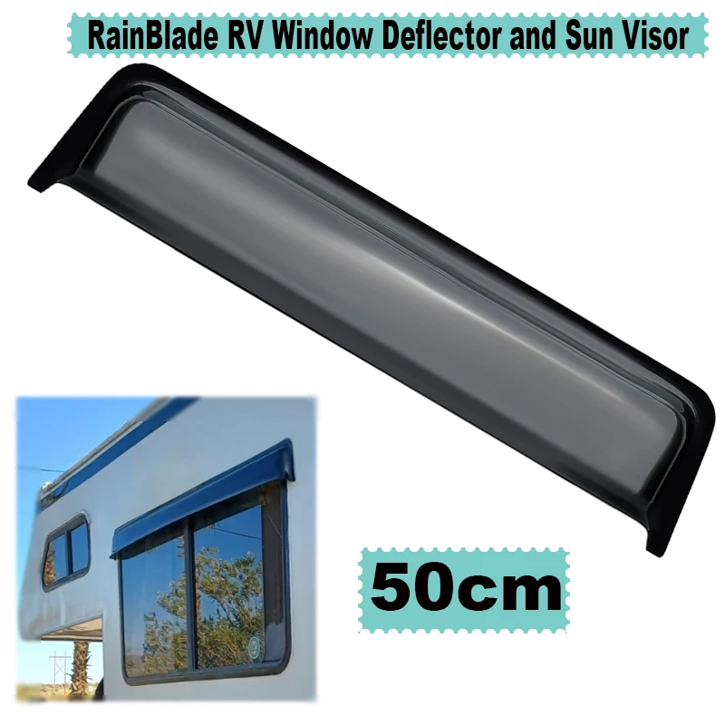 50cm RV Window Rain Deflector Guard RainBlade Deflects Rain And Sun Protection For Camper Van Windows RV Replacemen Accessories