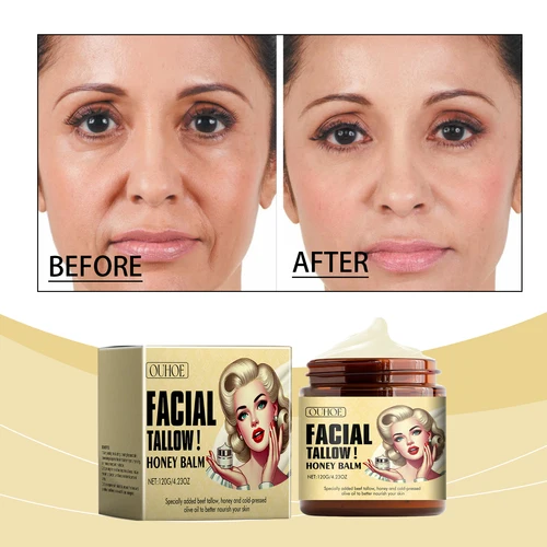 Imagen 2 del producto La crema hidratante de miel de grasa de vaca OUHOE hidrata y nutre profundamente el cuerpo para mantener la rlasticidad de la piel. Crema Hidratante