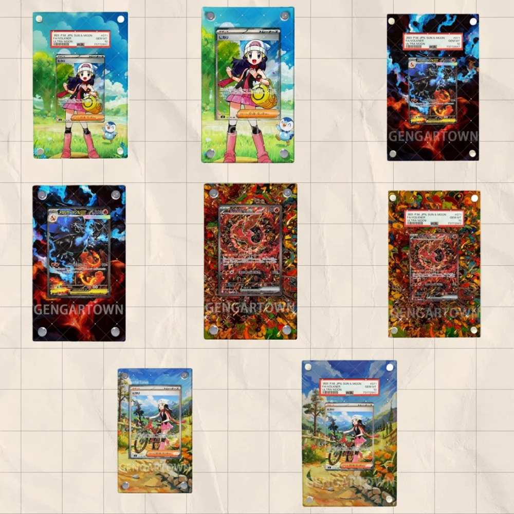 

Для аниме Pokemon Ptcg Dawn Oricorio Charizard акриловая защитная витрина для карточек праздничный подарок настольный орнамент аксессуары