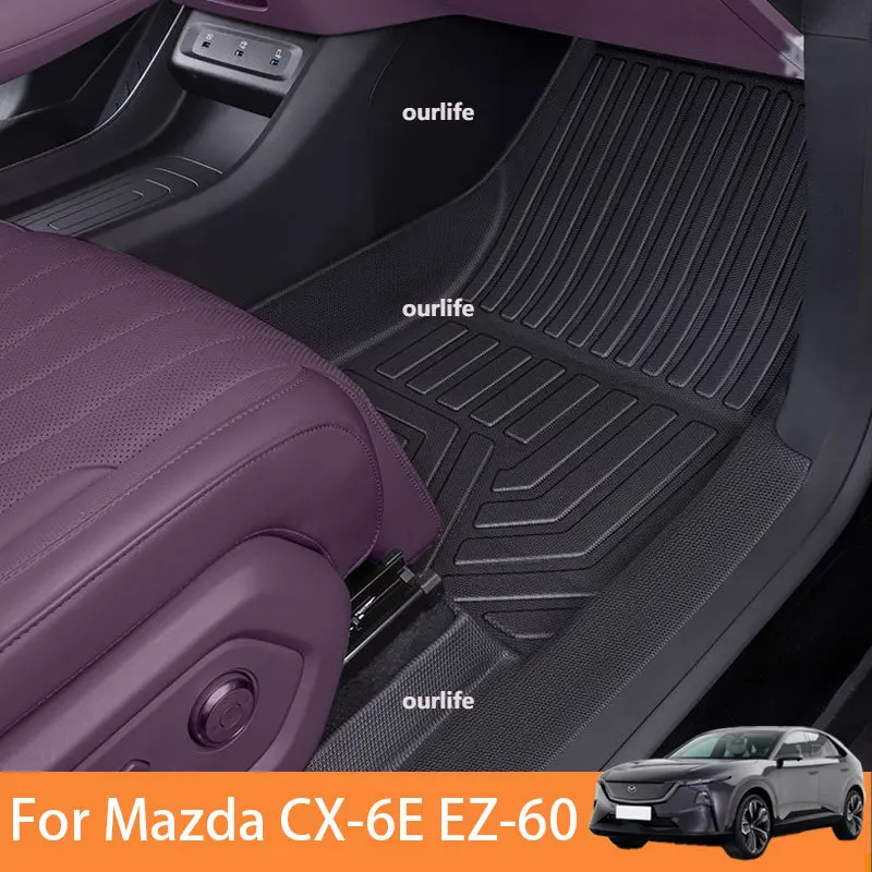 For Mazda CX-6E EZ-60 2027 Full Waterproof TPE Car Floor Mats Custom Fit Auto Foot Pads Carpet Interior Modification Accessories