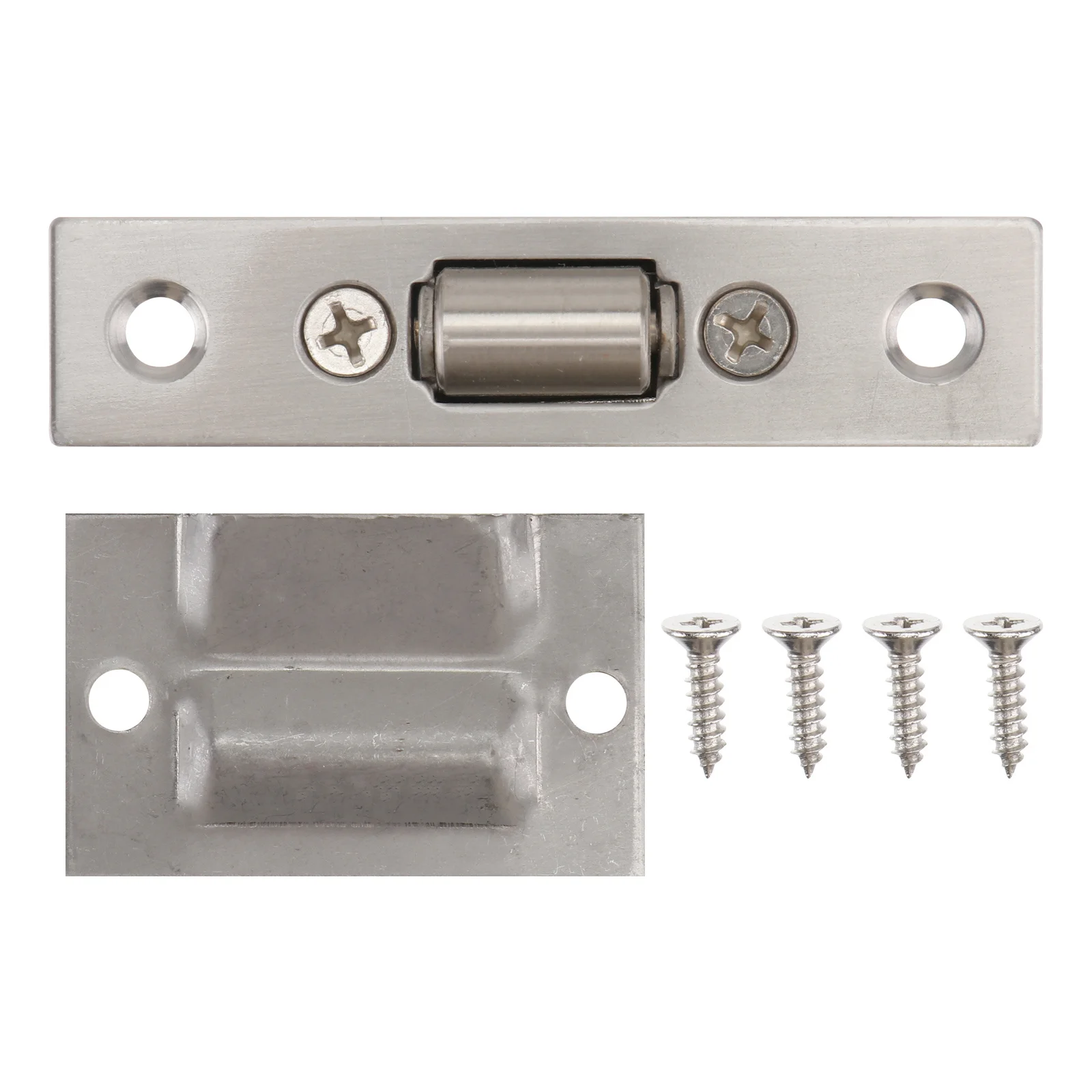 

Stainless Steel Ball Catch Closet Door Hardware Adjustable Closure For Cabinet Wardrobe Satin Finish Brass Spring