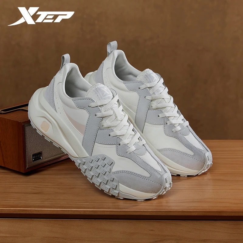 Xtep X70 Casual Shoes For Women 2024 Spring Lace Up Women's Leisure Shoes Street Style Increase Outdoor Shoes 876118320003