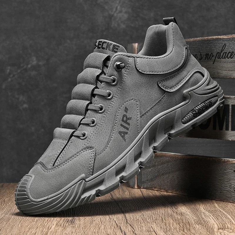 2025 New Sle Breathable Men's Work Shoes Slip-On Anti-Slip Wear-Resistant Casual Sports Shoes Thick Bottom Labor Protection