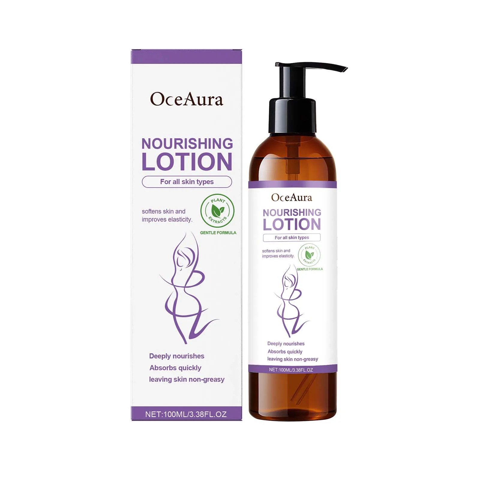 

OceAura Lavender Body Lotion Nourishing Moisturizer for All Skin Types, Gentle Hydrating Formula, Fast Absorbing, 100ml