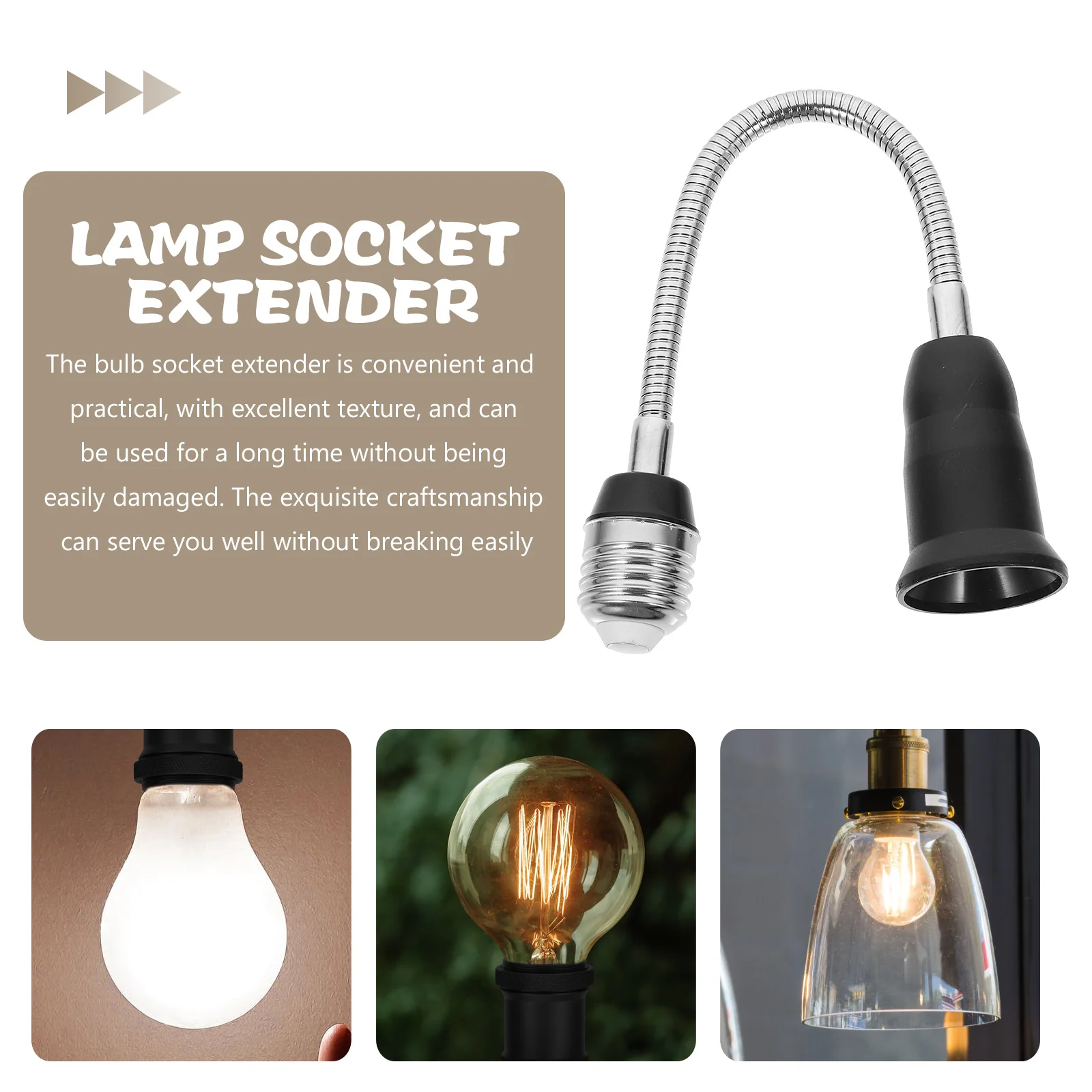 E27 المقبس لمبة موسع 29 سنتيمتر مقبس الإضاءة تمديد الحبل 360 درجة تدوير مادة Pbt طويلة الأمد سهلة الإعداد #6