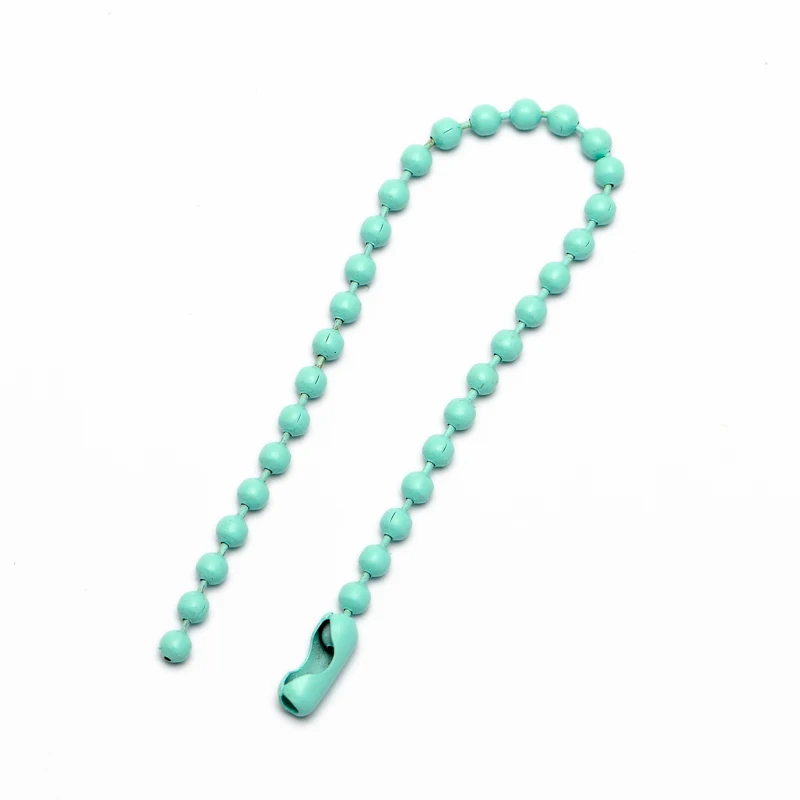 50pcs/lot 12CM length Colorful Ball Bead Chains Fits KeyRing/Key Chain/Dolls/Label Hand Tag Connector DIY Jewelry Making