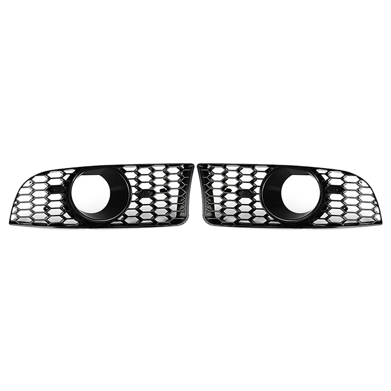 2X Car Front Grille Grill Lower Bumper Fog Light Cover Trim For-BMW E90 E91 E92 E93 2004-2012 M3 Style