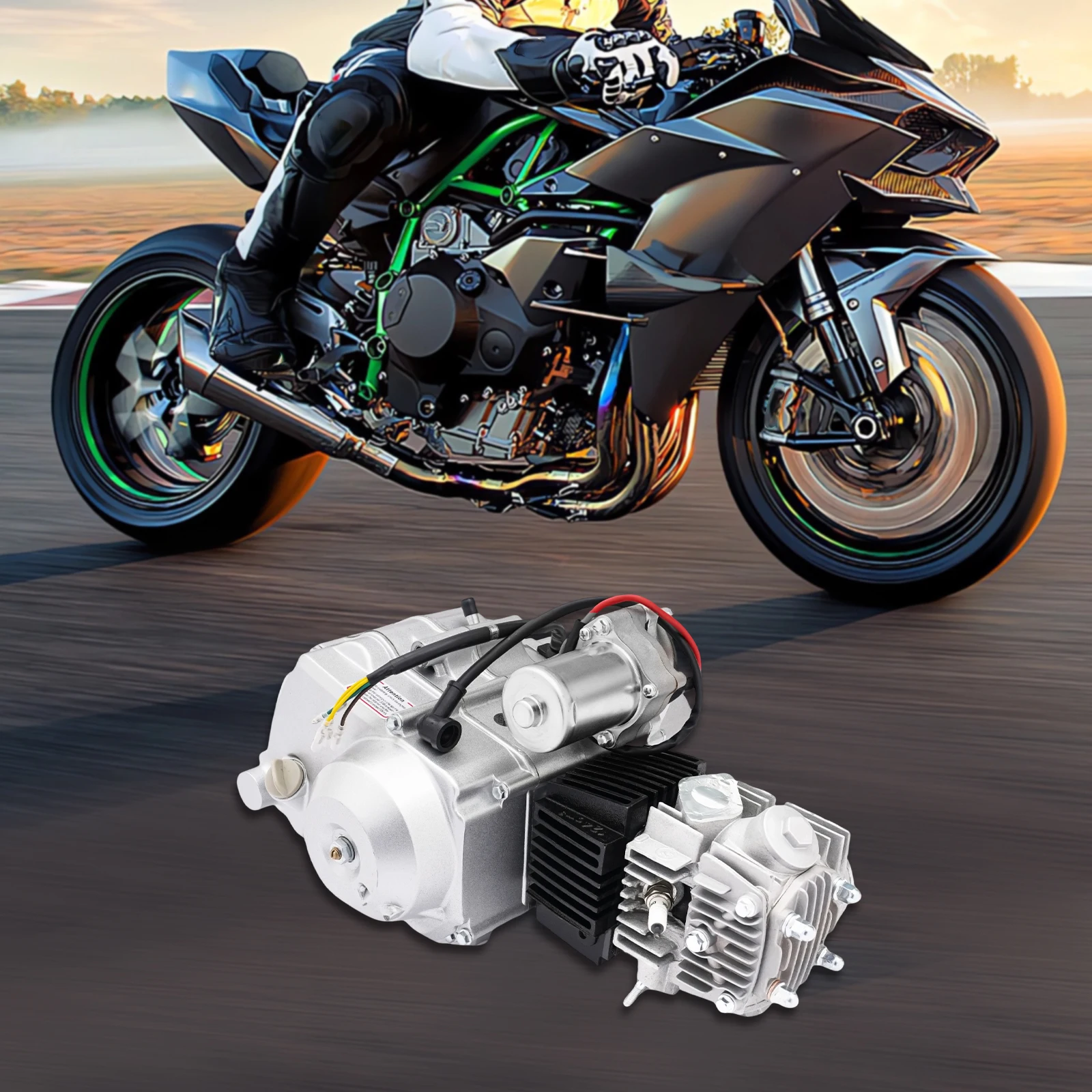 [49CC 2-Stroke Engine Shortblock] 49CC 2 السكتة الدماغية سحب بدء المحرك Shortblock الجمعية المعدنية للمحركات الصغيرة - قوي وموثوق