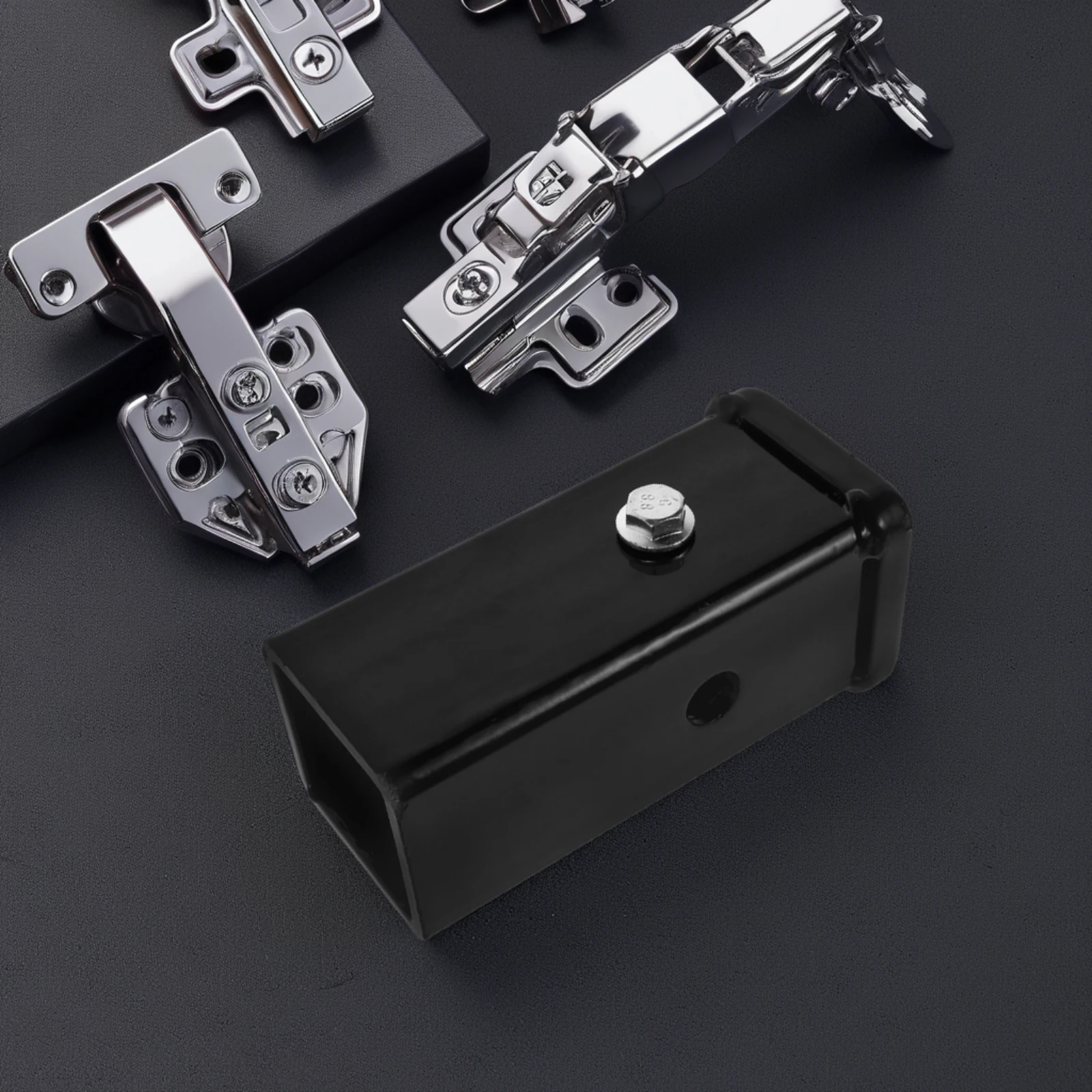 

Welded Receiver Extension Black Steel Mount Tube Part Raw Steel Trailer Receiver Durable Stylish Versatile Trailer