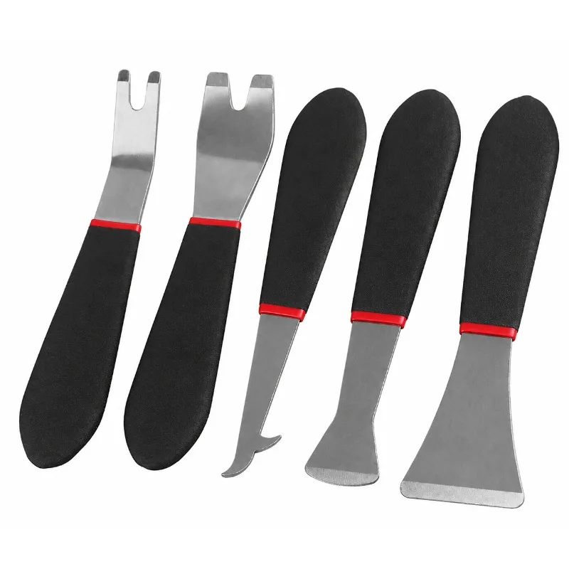 Car Trim Removal Tool Kit, Metal Panel Disassembly Pry Tool Set, Auto Door Dashboard Console Audio Navigation Interior Clip