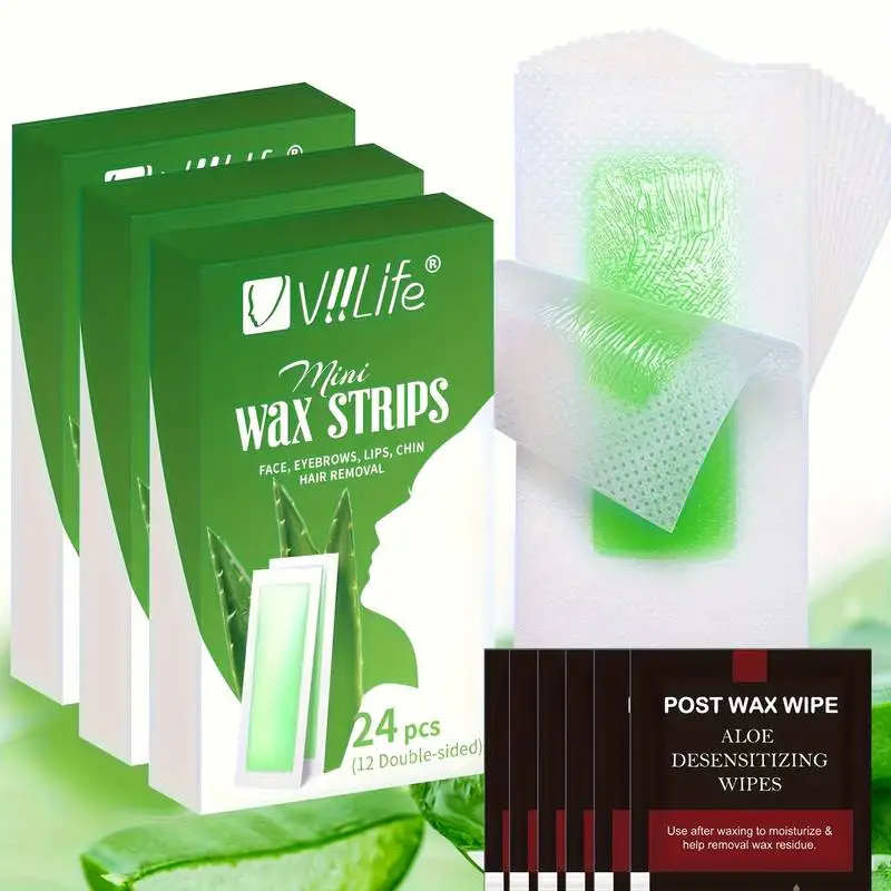 

24/48/72pcs Hair Removal Wax Strips Waxing Paper Removal Strips for Leg Bikini Arm,Arm Waxing Wipe Sticker Body Hair Remove Tool