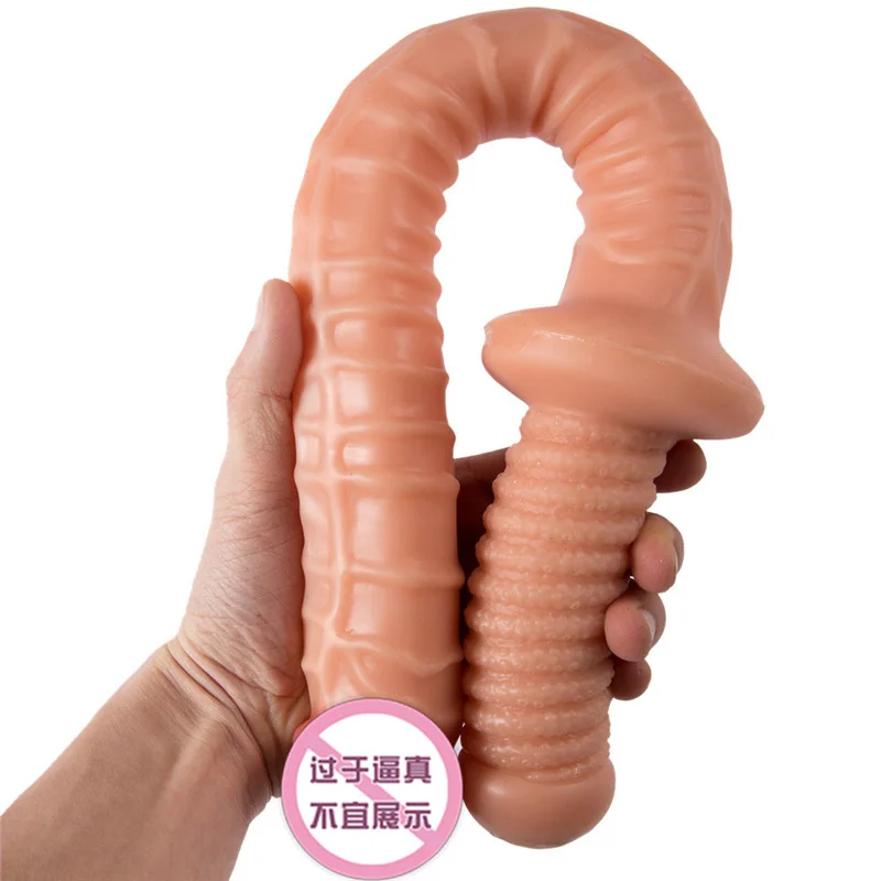 47cm Handle Screw Dildo Fake Penis Ribbed Big Dick Vagina Masturbate G Spot Stimulation Anus Massage Sex Toys for Women Lesbian