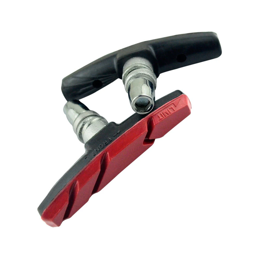 

1Pairs Pads Mountain Road Cycling Brake Shoes Blocks with Grooved Rubber Stainless Steel for Front Rear Braking