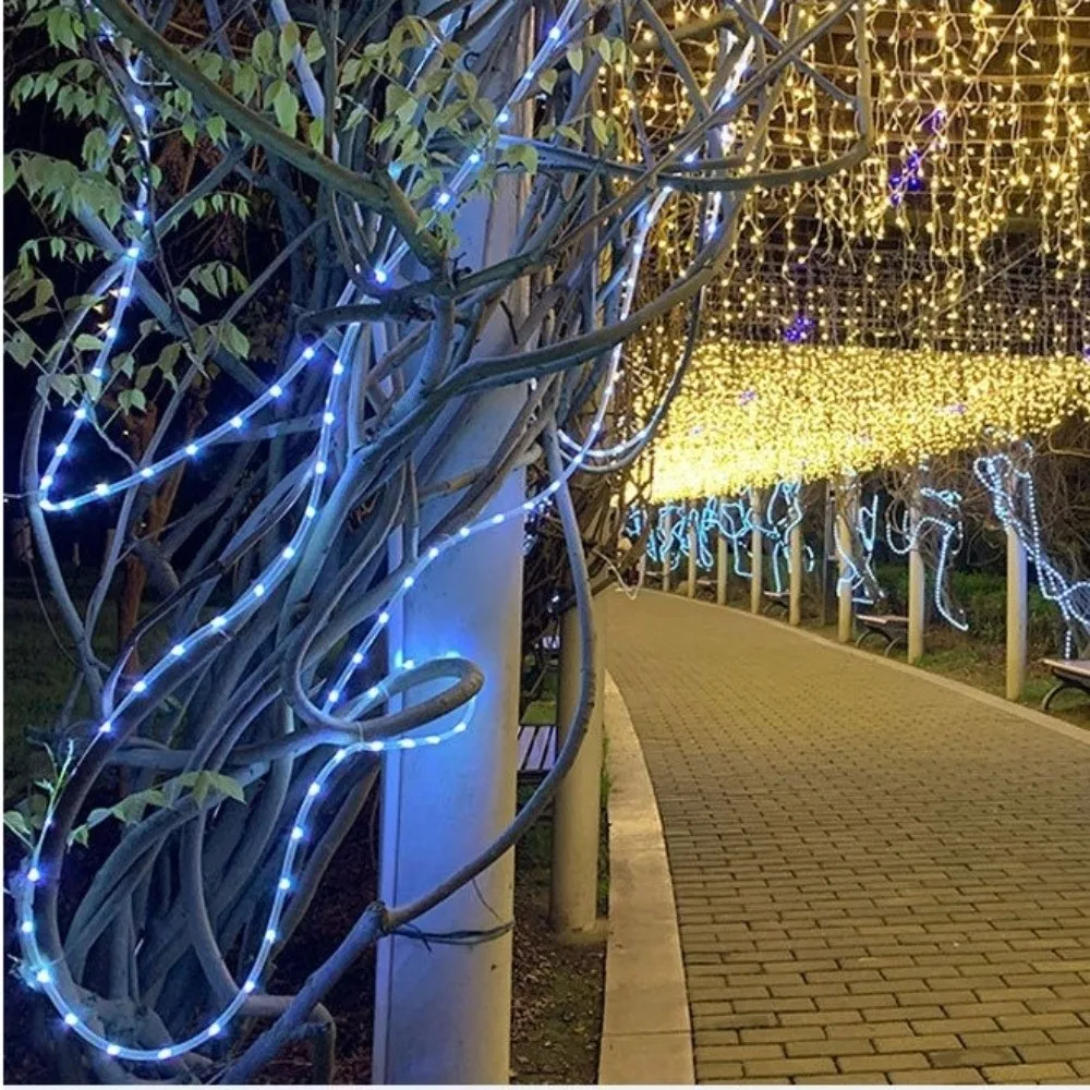 

Waterproof Solar String Lights PVC Solar Powered LED Strip Lights Christmas Decoration Garland Fairy Lights