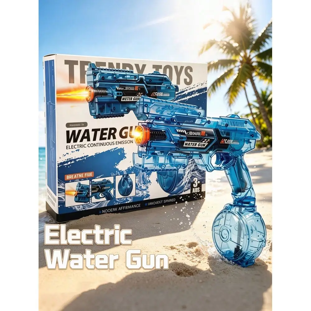 

Cool Transforming Electric Water Gun With Burst LED Lights, HighSpeed Continuous Shooting Water Blaster For Summer Outdoor Wate