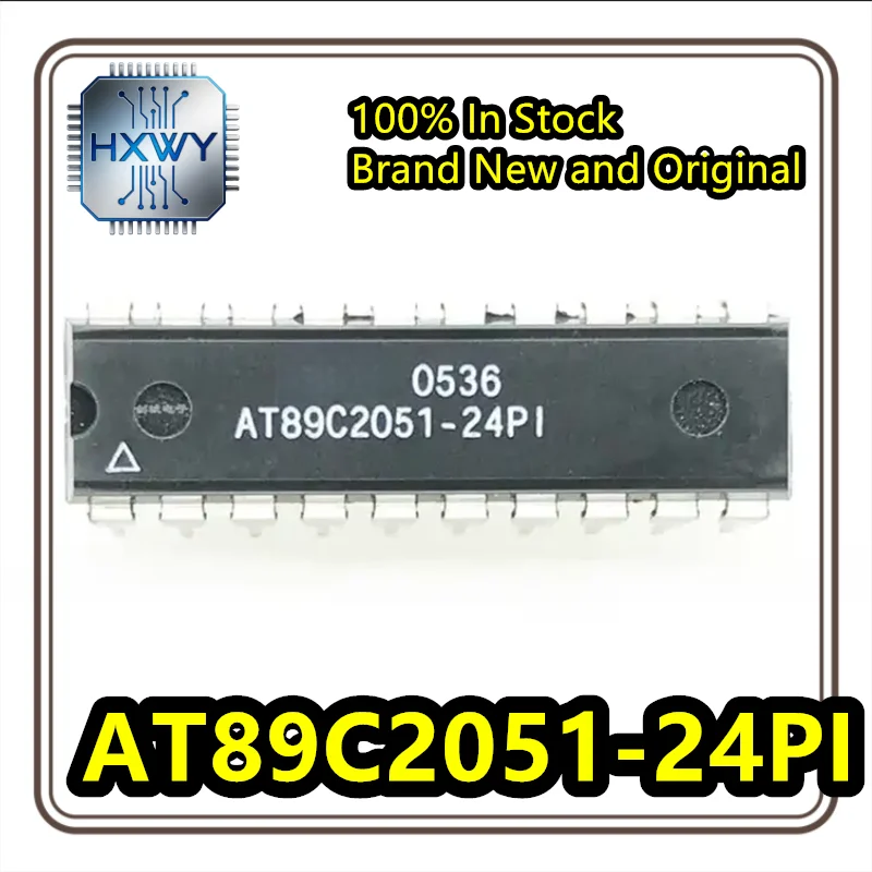 (5/20 pieces) AT89C2051-24PI AT89C2051 DIP-20 package 24MHz microcontroller chip, brand new, original, in stock, electronic IC.