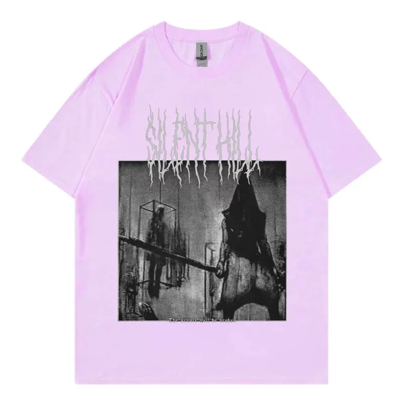 Silent Hill 2 Game Graphic T Shirts Men Women Gothic Vintage Short Sleeve T-shirt High Quality Fashion Oversized Cotton T-shirts - Image 6