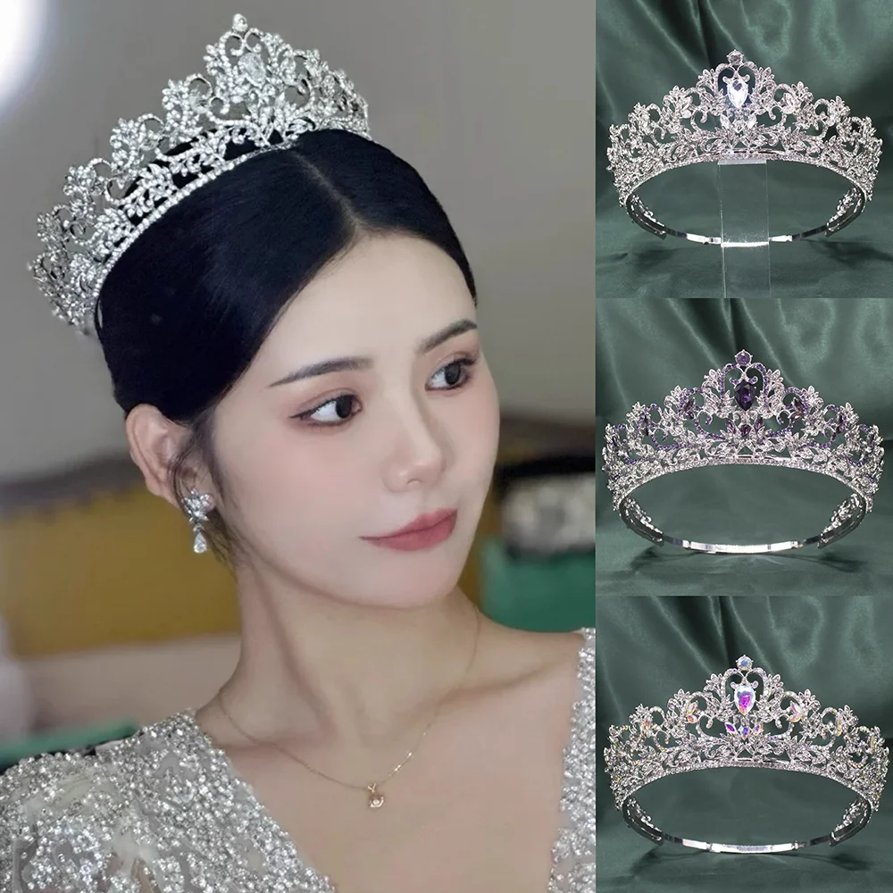 

Новая свадебная тиара для невесты в стиле ретро в европейском стиле, корона для волос на день рождения, ювелирный аксессуар для украшения платья