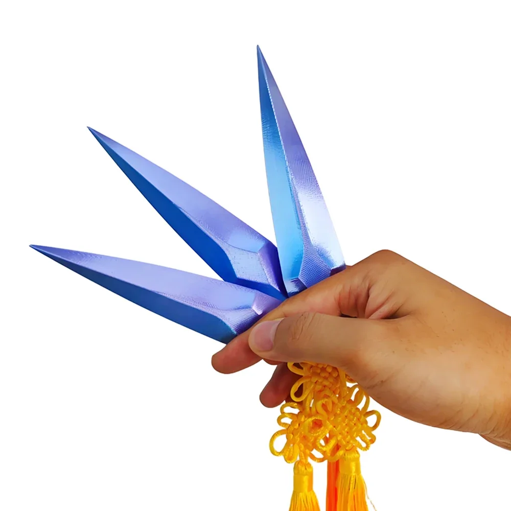 Espada Rumi de demonios calientes, espada Kpop, accesorio de Cosplay, dardo morado con cinta de nudo concéntrico de colores, regalo para fanáticos