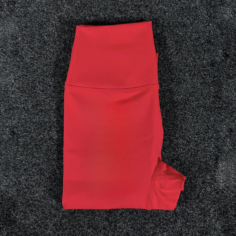 2.0 Soft Solid Color Women's Yoga Pants High Waist Pocket Tight 9-Minute Pants Fitness Cycling Running Sports Yoga Pants image 2