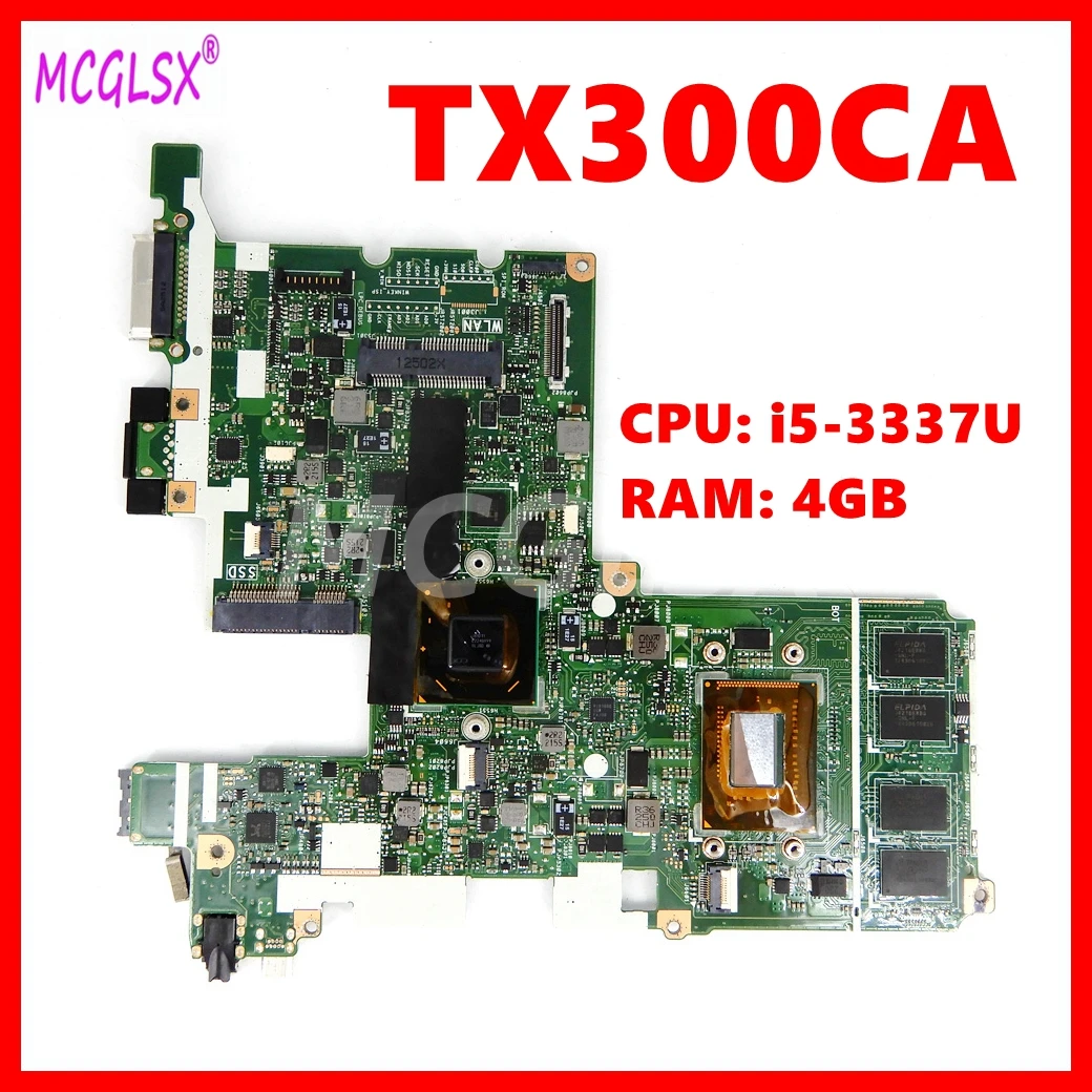 

TX300CA Notebook Mainboard For Asus TX300 TX300C TX300K3537CA/64C5JX2S Laptop Motherboard With i5-3337U CPU 4GB-RAM