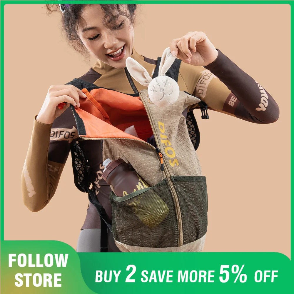 DIFOS Unisex Sport Bag 26L Large Capacity Adjustable Cycling Backpack w/ Strap Small Bag Front Big Pocket Breathable Fashionable