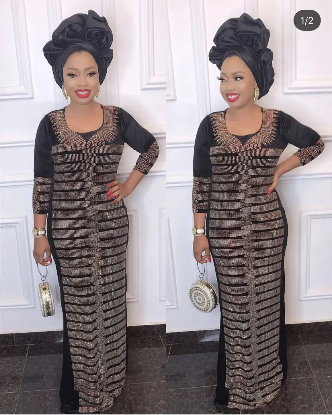 Tradicional Bazin Riche Bordado Design Top com Calça, Vestuário Africano, Novo Design de Moda