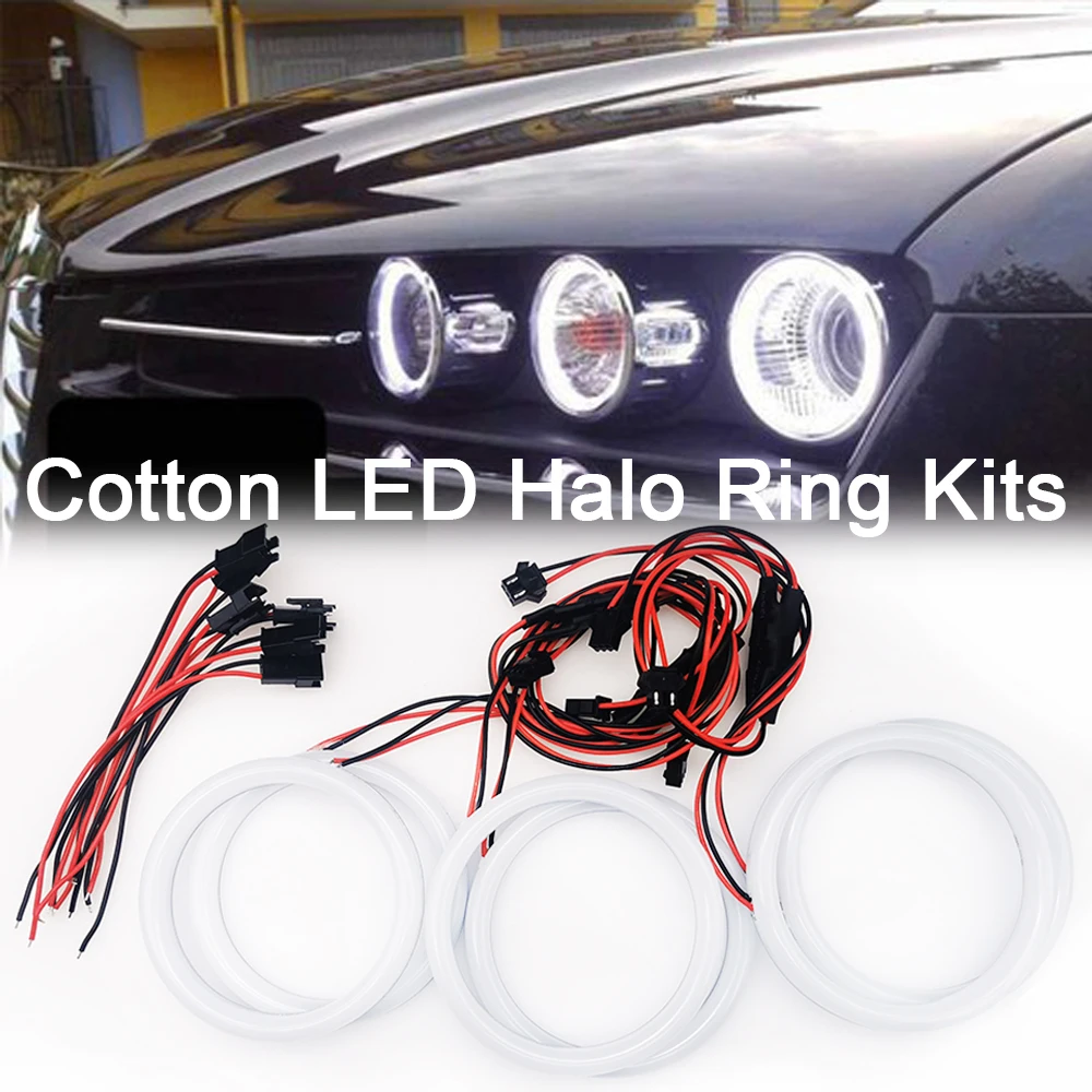 6pcs LED DRL Headlight Angel Eyes Halo Ring Kits Cotton Light for Alfa Romeo 159 2005 2006 2007 2008 2009 2010 2011 Signal Lamp