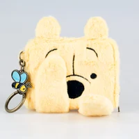 Cartera de felpa 3D de Winnie de Disney the Pooh, monedero con personalidad a la moda, tarjetero, ventana de identificación