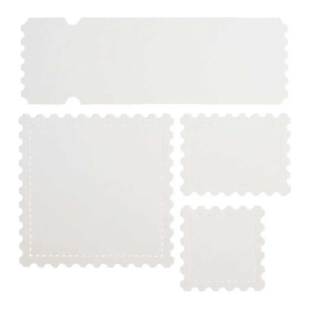 25pcs Stamp/Ticket Stub Shape Watercolor Paper Blank Design Fine Lines Art Papers Hand-drawn Style Postcards Scrapbooking