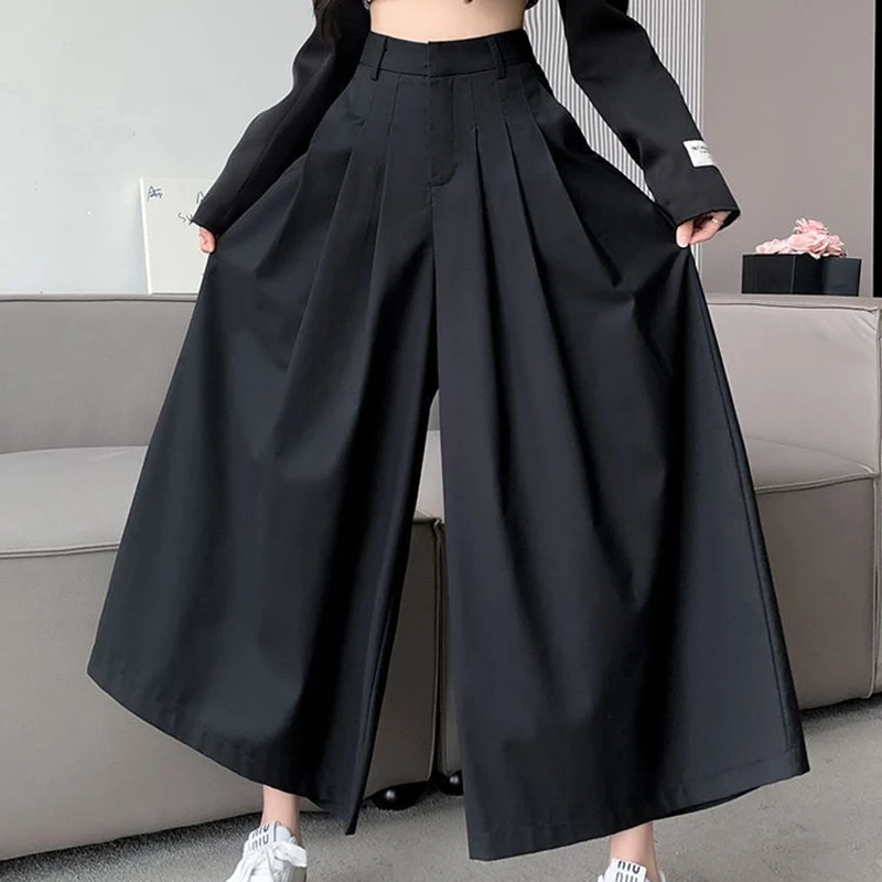 

Irregular suit, pants, skirt, female 2024, short, loose, wide leg, big swing pants, high waist, slimming, pleated casual pants