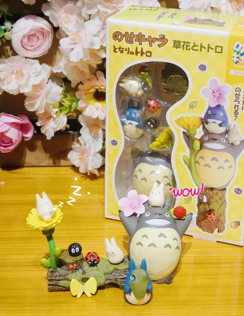 Popularne figurki anime z motywem kreskówkowym, warstwowe kwiaty, czarne koty, warstwowa muzyka, bez twarzy, męskie figurki w pudełku, prezent dla dzieci.