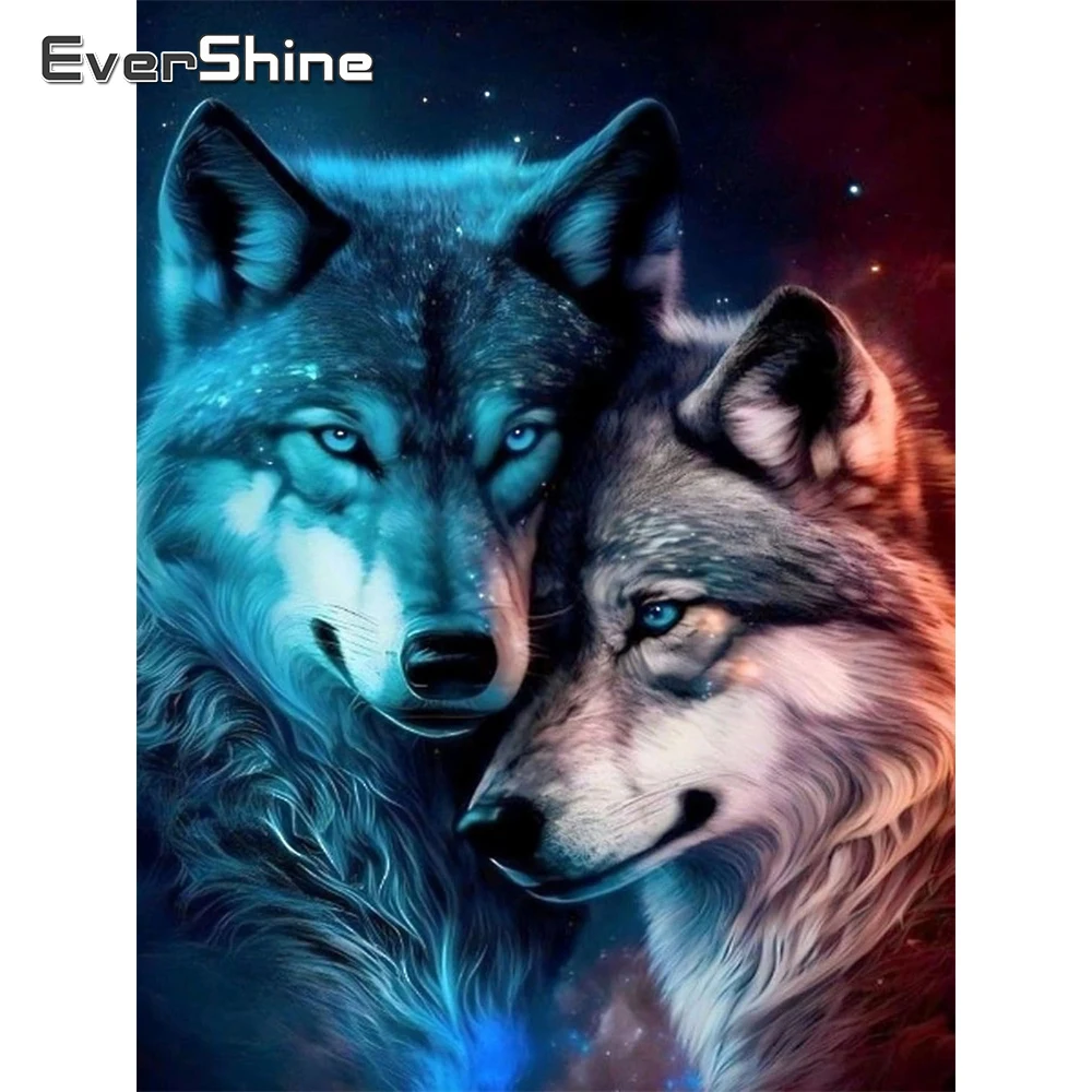 Evershine Neue Ankunft Diamant Stickerei Wolf Tier Geeignet für Anfänger Diamant Malerei Hund Mosaik DIY Kind Hobby