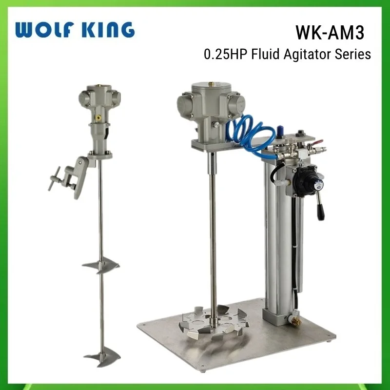 WolfKing WK-AM3 Agitator Machine Series,Paint Mixer,Piston 0.25 HP, Liquid Mixing Stirring Machine,Mini Pneumatic Industrial Mix