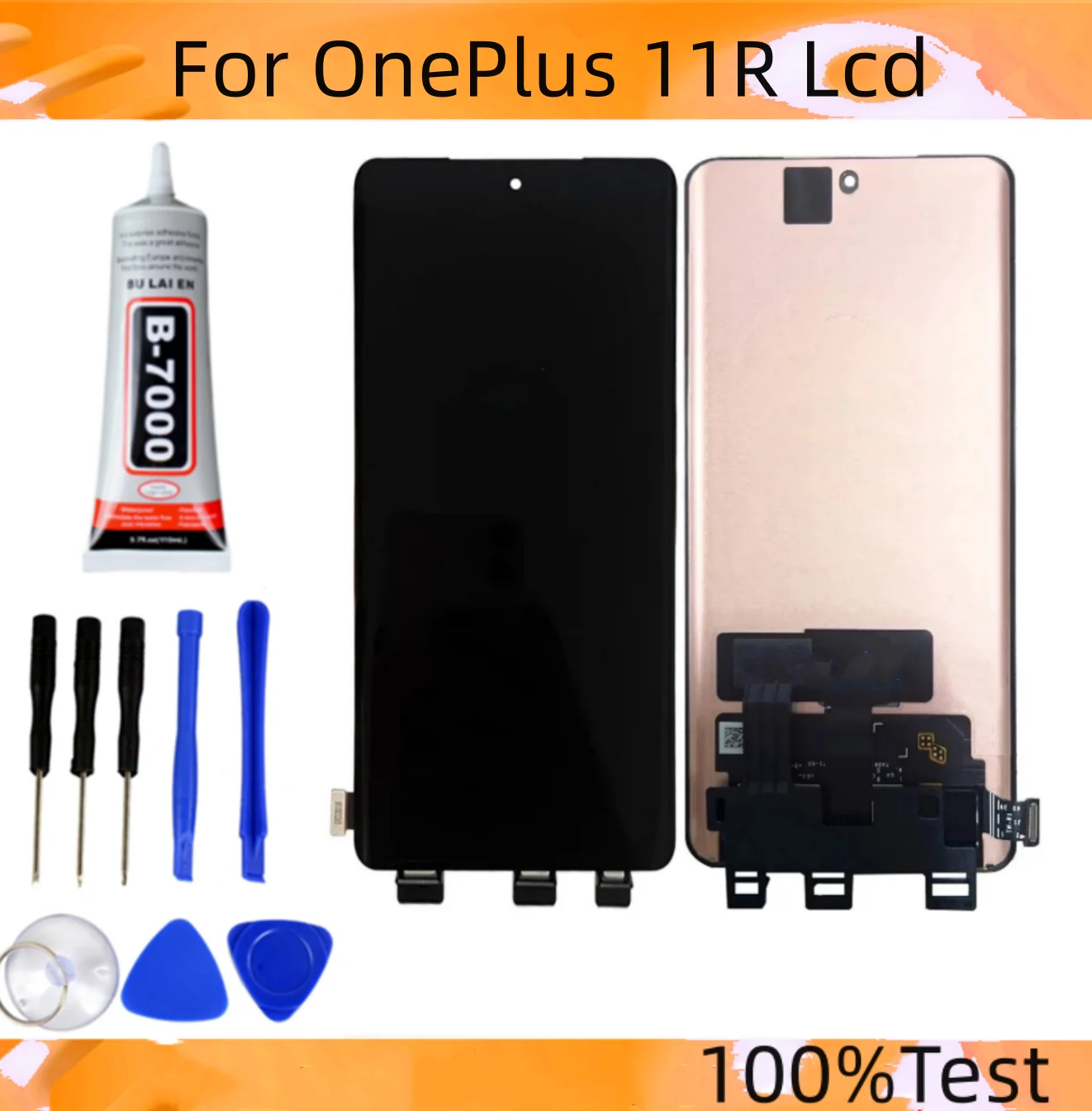 Amoled Black 6.74 Inch For OnePlus 11R 1+ 11R CPH2487 LCD Display Touch Screen Digitizer Panel Assembly Replacement