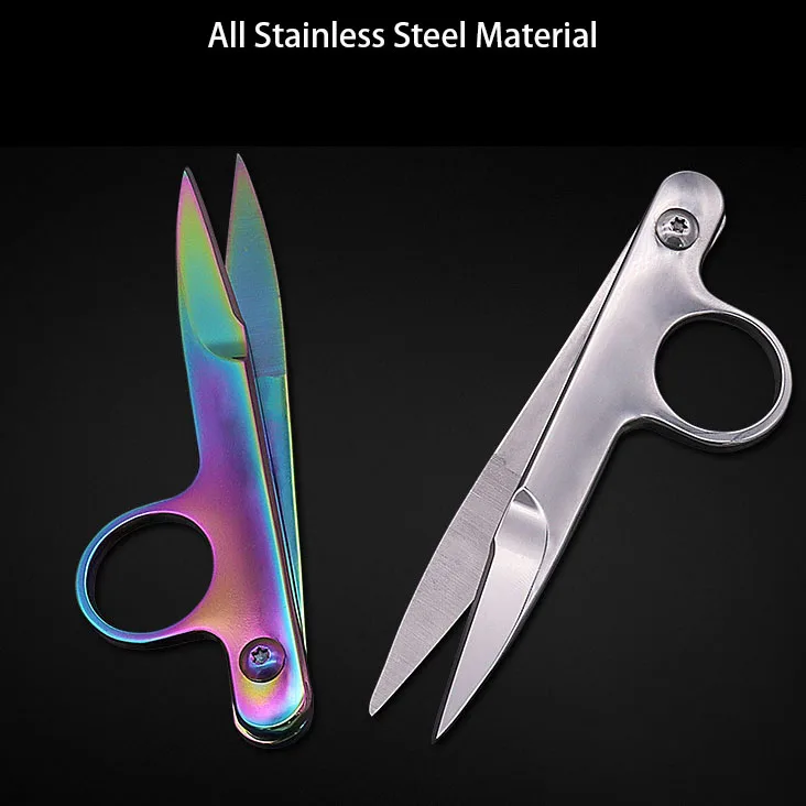 All Stainless Steel U-shaped Thread Clipper, Sharp Mini Shears for Cross Stitch, DIY Clothing and Household Sewing Projects
