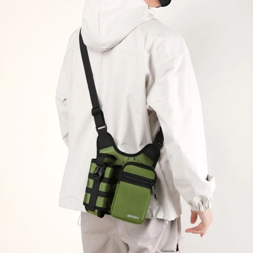

Multi-purpose Oxford Shoulder Bag Waterproof Wear Resistant Portable Messagers Bag Stylish Adjustable Strap Riding Chest Bag