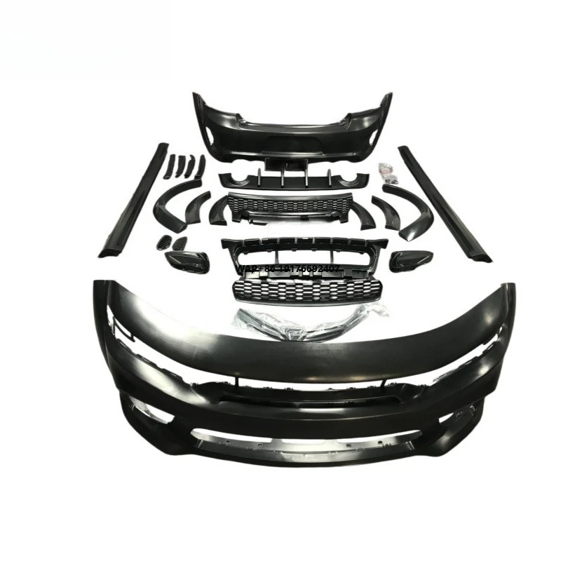 Charger PP Material Wide-body Kit, Suitable for 2015-2019 Dodge Charger Front and Rear Bumpers/skirts/fender Flares