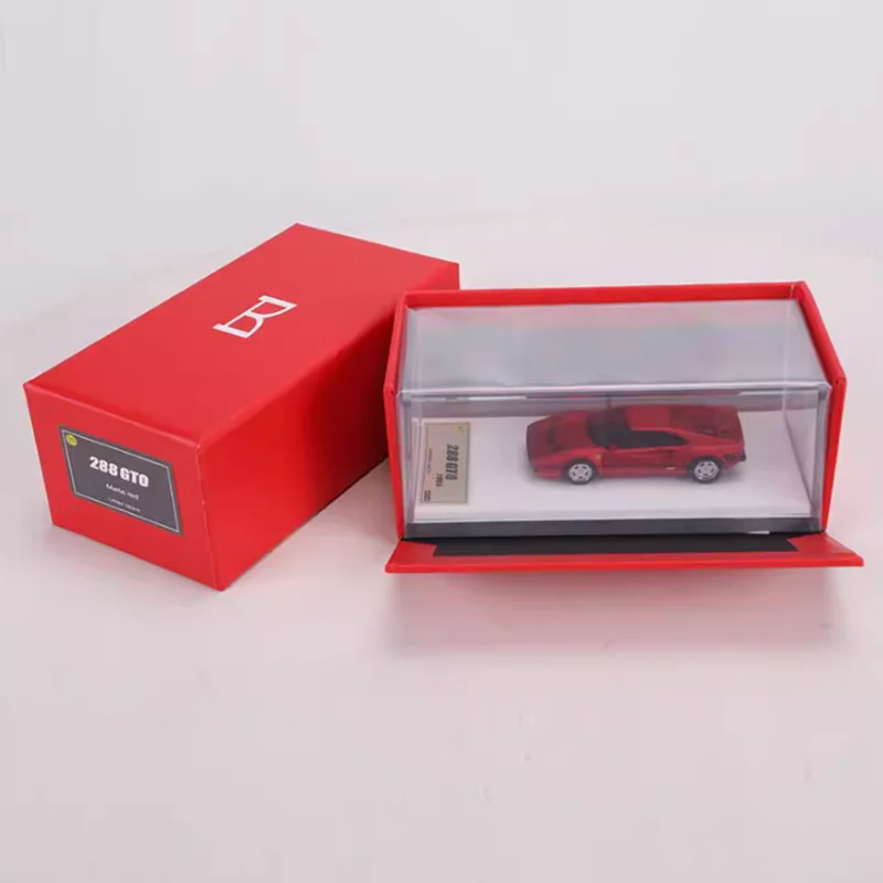 DMH 1:64 مقياس 288 GTO 1984 الراتنج محاكاة نموذج سيارة مجموعة ثابتة مزين هدية تذكارية هواية ولعب