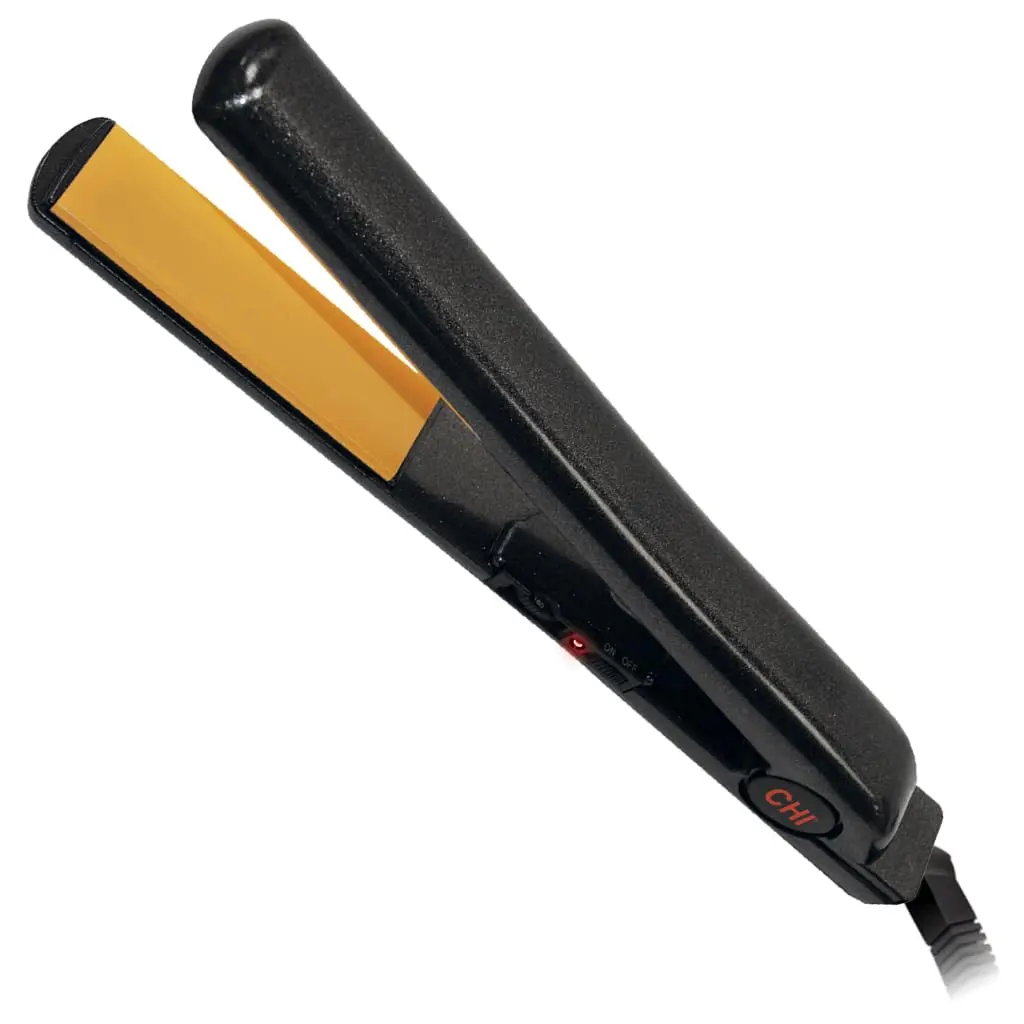 1" Tourmaline Ceramic Flat Iron, Hair Straightener for Silky Smooth Hair, Straightening & Curling, 410F Fast Heat, Black