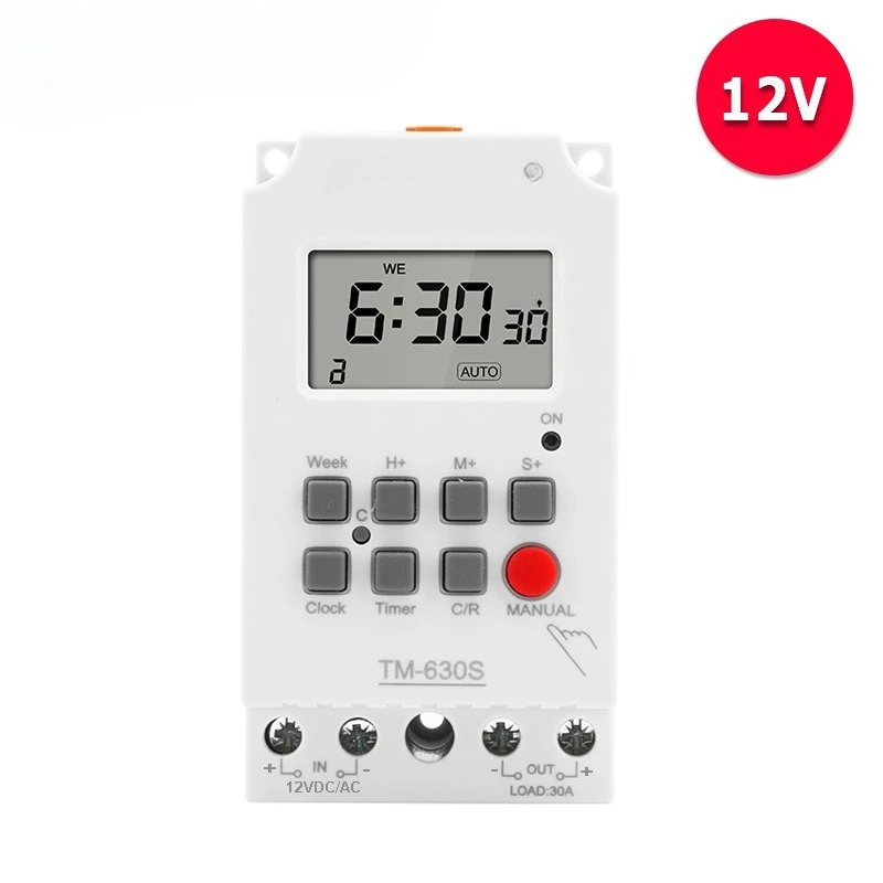 TM630S-4 large screen digital display accurate to second control timing switching power supply output time controller 12V